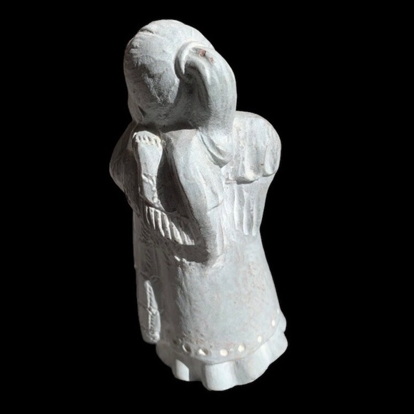 Isabel Bloom 1998 Angel Sculpture - Girl With Teddy Bear And Blanket - Vintage - Picture 4 of 5